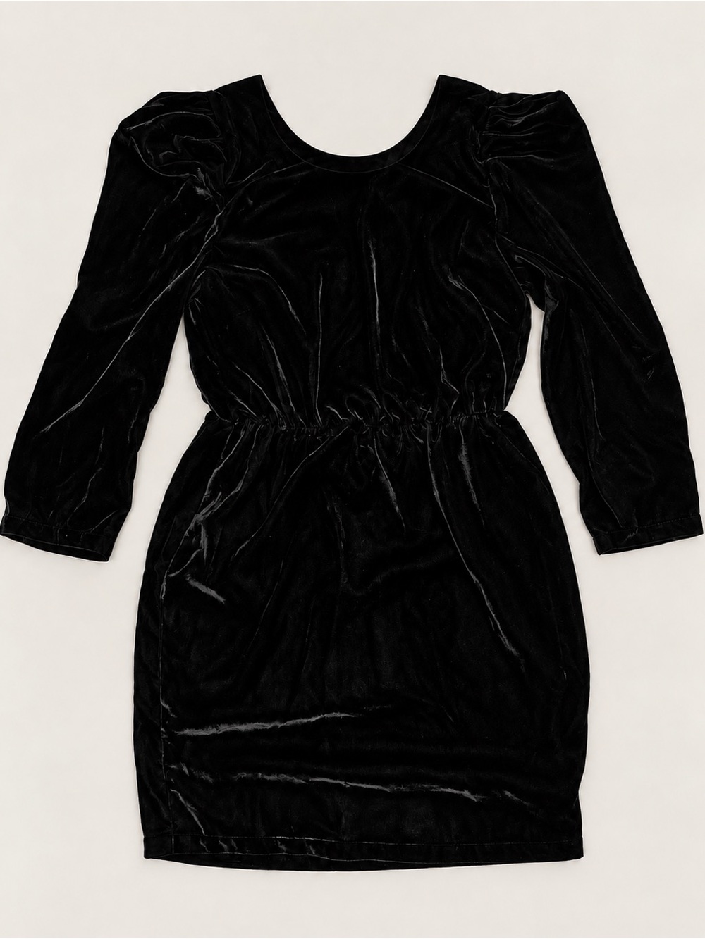 Frank And Oak Black Velvet 3/4 Sleeve Dress Size S – Missing Sleeve Buttons